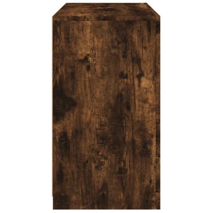 Сайдборд с LED светлини, oпушен дъб, 60,5x37x67 см