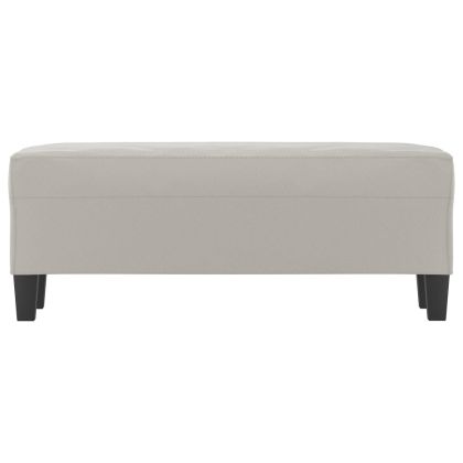 Пейка, светлосива, 100x35x41 см, микрофибърен плат