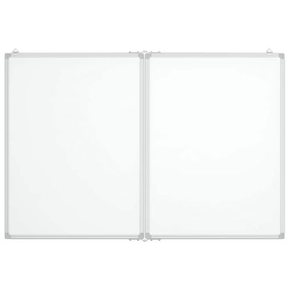 Магнитна бяла дъска, сгъваема, 100x80x1,7 см, алуминий