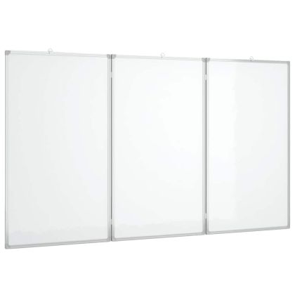 Магнитна бяла дъска, сгъваема, 150x80x1,7 см, алуминий