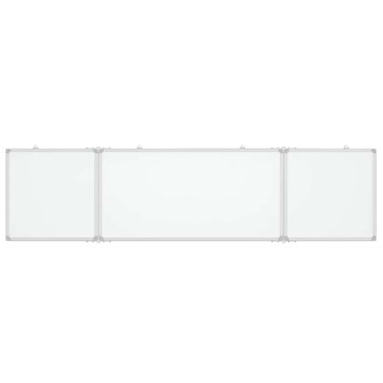 Магнитна бяла дъска, сгъваема, 200x50x1,7 см, алуминий