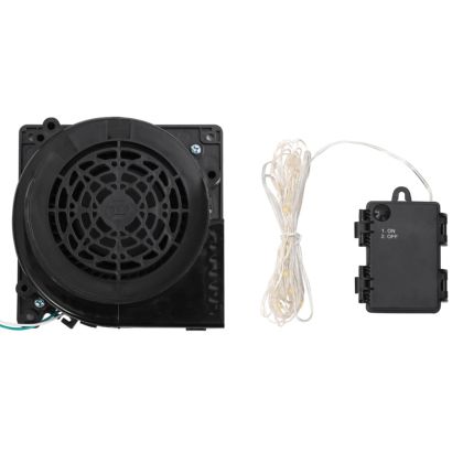 Коледна надуваема украса Дядо Коледа и северни елени LED 130 см