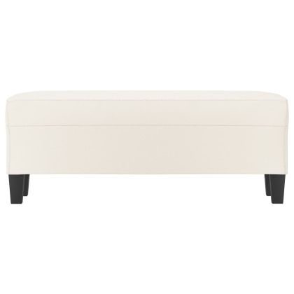 Пейка, кремава, 100x35x41 см, изкуствена кожа