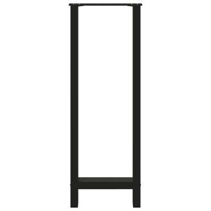 Крака за бар маса, черни, 2 бр., 50 x (110-111) см, стомана