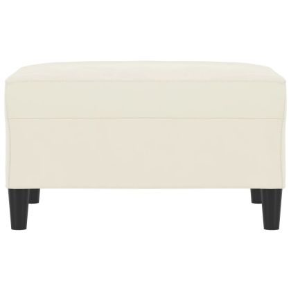 Табуретка, кремава, 70x55x41 см, кадифе