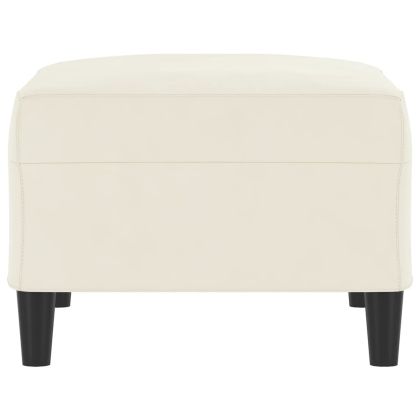 Табуретка, кремава, 70x55x41 см, кадифе