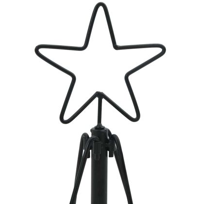 Коледно дърво с конус с поставка Черно 90 cm Стомана