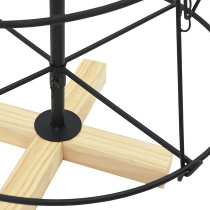 Коледно дърво с конус с поставка Черно 90 cm Стомана