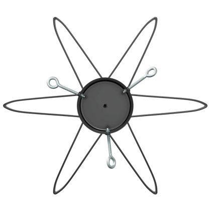 Статив за коледно дърво 1.73 Черно 49 x 49 x 15,5 см Стомана