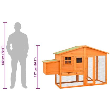 Птичарник с места за гнездене, масивен чам