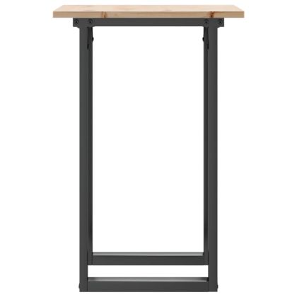 Трапезна маса О-образна рамка 50x50x75 см бор масив и стомана