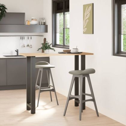 Крака за бар маса, антрацит, 2 бр., 40 x (110-111) см, стомана