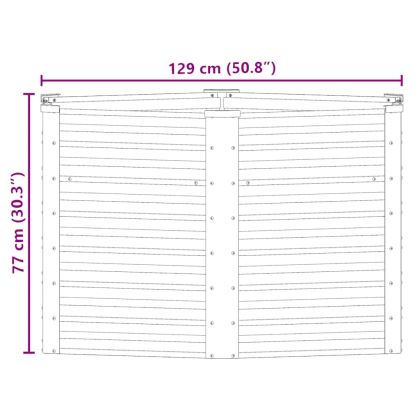 Повдигната леха антрацит 129x129x77 см поцинкована стомана