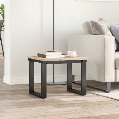 Плот за маса, 50x50x1,7 см, квадратен, бор масив