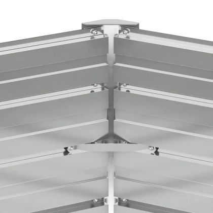 Градинска висока леха поцинкована стомана 129x129x77 см сива