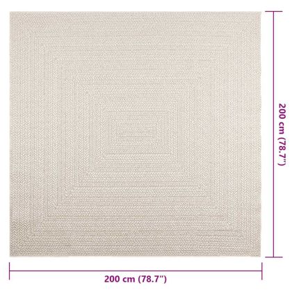 Килим "ZIZUR", 200x200 см, визия юта, за закрито и открито