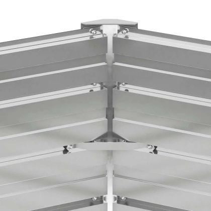 Градинска висока леха кафява 129x129x77 см поцинкована стомана