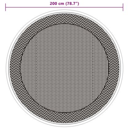 Килим за открито, ARAKIL зелено, Ø200 см, PP