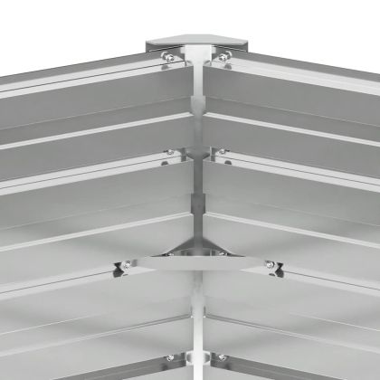 Градинска висока леха поцинкована стомана 129x129x77 см зелена