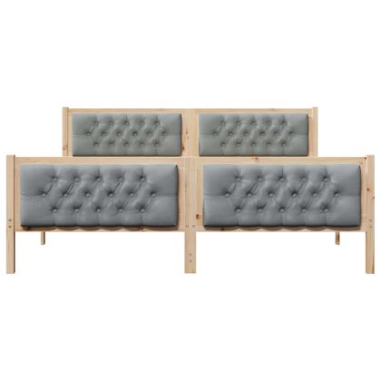 Рамка за легло Светлосиво 160 x 200 cm Солидно борово дърво