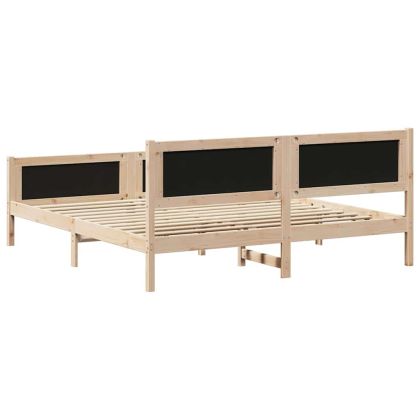 Рамка за легло Светлосиво 160 x 200 cm Солидно борово дърво