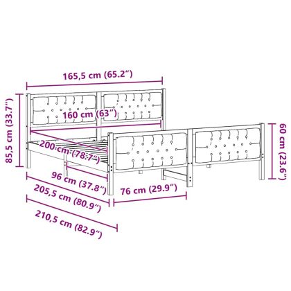 Рамка за легло Светлосиво 160 x 200 cm Солидно борово дърво