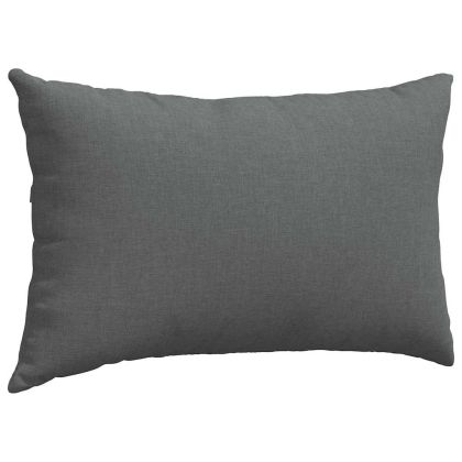 Диван възглавници 2 pcs Тъмен сив 50 x 30 cm текстил