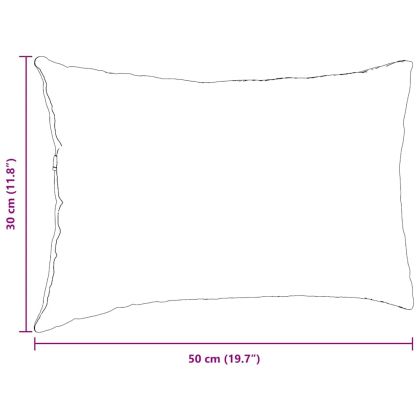 Диван възглавници 2 pcs Сив 50 x 30 cm текстил