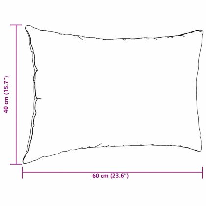 Диван възглавници 2 pcs Светлосиво 60 x 40 cm текстил