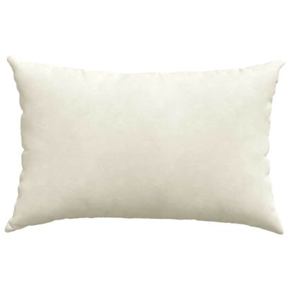 Диван възглавници 2 pcs Крем 60 x 40 cm Кордюрова тъкан