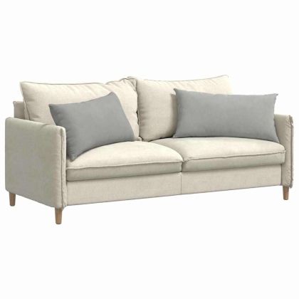 Диван възглавници 2 pcs Светлосиво 80 x 40 cm текстил