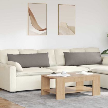 Диван възглавници 2 pcs Таупе 120 x 40 cm текстил