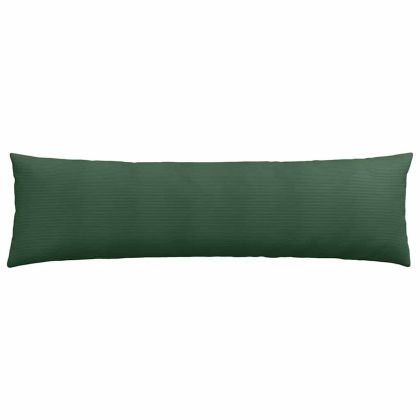 Диван възглавници 2 pcs Тъмен зелен 145 x 40 см Кордюрова тъкан