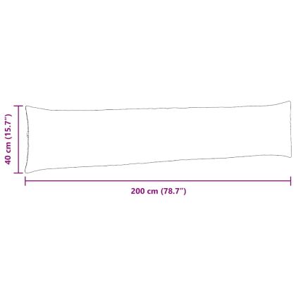 Диван възглавници 2 pcs Тъмен сив 200 x 40 см Кордюрова тъкан