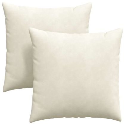 Диван възглавници 2 pcs Крем 60 x 60 cm Кордюрова тъкан