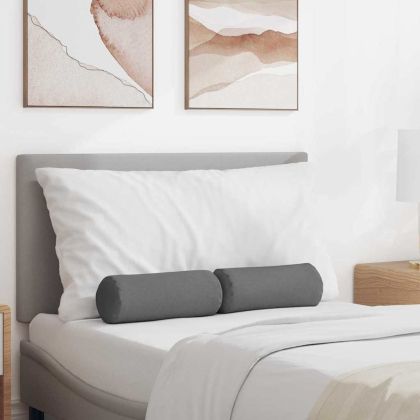 Възглавници валяци 2 pcs Тъмен сив Ø 15 x 40 см текстил