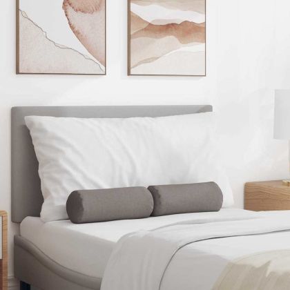 Възглавници валяци 2 pcs Таупе Ø 15 x 40 см текстил