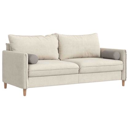 Възглавници валяци 2 pcs Таупе Ø 15 x 40 см текстил