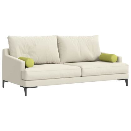 Възглавници валяци 2 pcs Светло зелено Ø 15 x 40 см текстил