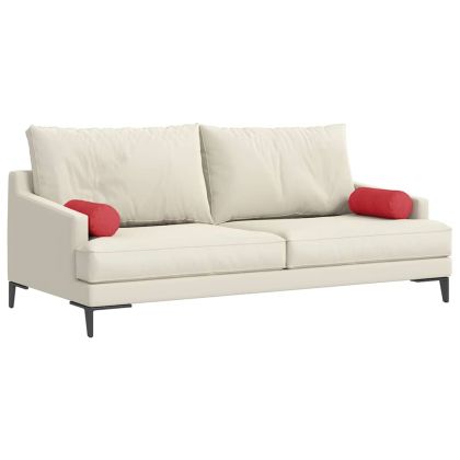 Възглавници валяци 2 pcs Червено Ø 15 x 40 см текстил