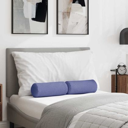 Възглавници валяци 2 pcs Дънково син Ø 15 x 40 см текстил