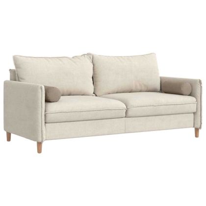 Възглавници валяци 2 pcs Таупе Ø 15 x 40 см Микрофибърна тъкан