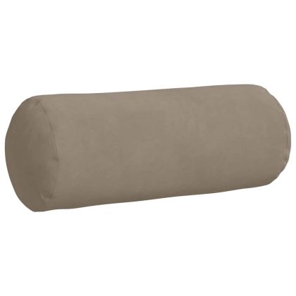 Възглавници валяци 2 pcs Таупе Ø 15 x 40 см Микрофибърна тъкан