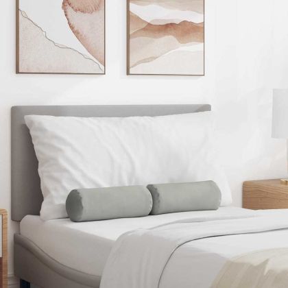 Възглавници валяци 2 pcs Светлосиво Ø 15 x 40 см