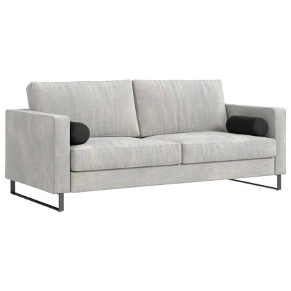 Възглавници валяци 2 pcs Черно Ø 15 x 40 см Микрофибърна тъкан