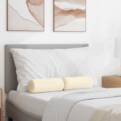 Възглавници валяци 2 pcs Крем Ø 15 x 40 см Кордюрова тъкан