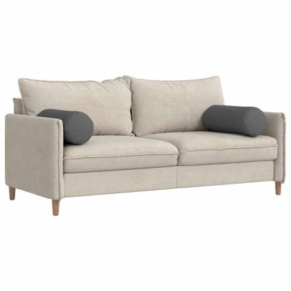 Възглавници валяци 2 pcs Тъмен сив Ø 25 x 70 см текстил