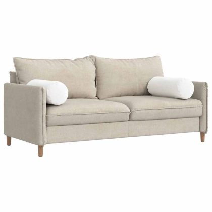 Възглавници валяци 2 pcs Бяло Ø 25 x 70 см текстил