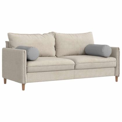 Възглавници валяци 2 pcs Облачно сиво Ø 25 x 70 см текстил