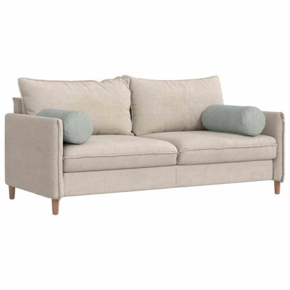 Възглавници валяци 2 pcs Светлосиво Ø 25 x 70 см